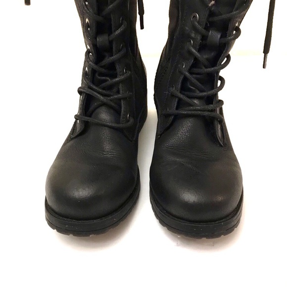 Black tall lace up boots size 7 - Picture 8 of 14